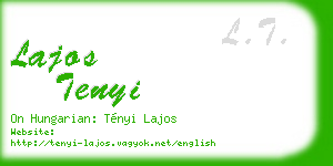 lajos tenyi business card